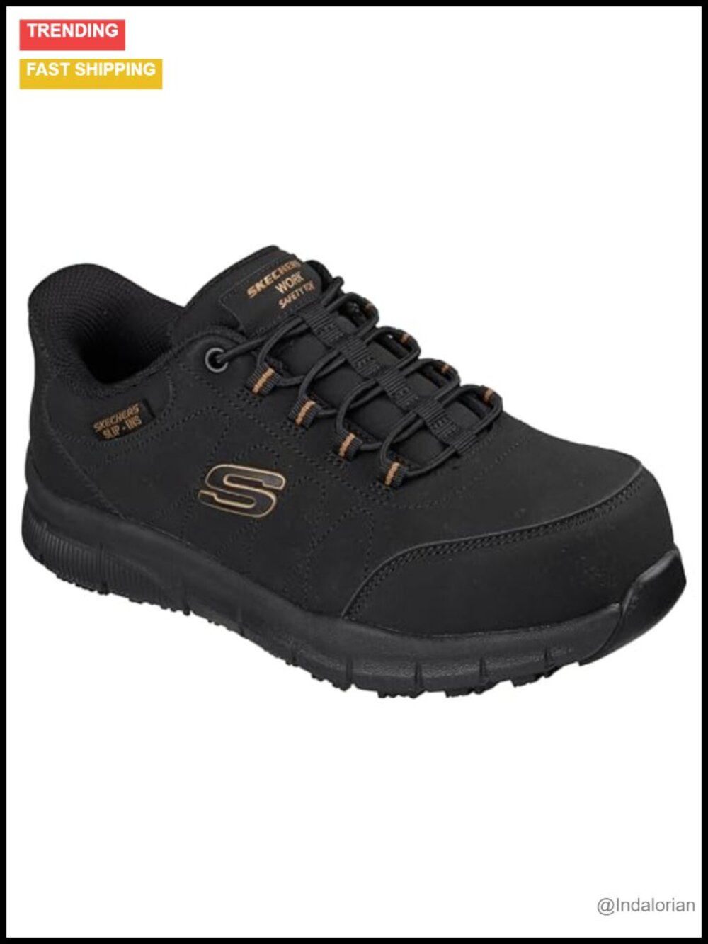Skechers Nampa Tauli Bungee Slip Resistant Alloy Toe Work Shoes
